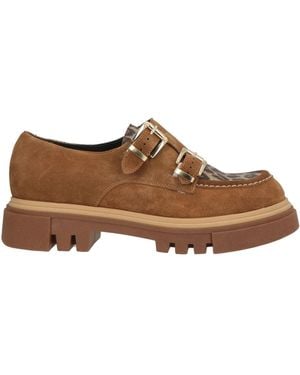 Nila & Nila Camel Loafers Leather - Brown