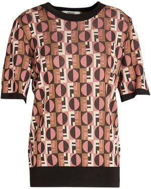 Fendi Sweater Viscose, Polyamide, Elastane - Pink