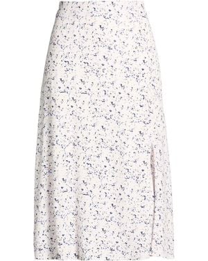 Ichi Lilac Midi Skirt Ecovero Viscose, Viscose - White