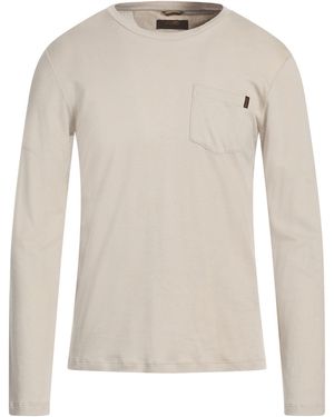 Moorer Taupe T-Shirt Cotton, Cashmere - White