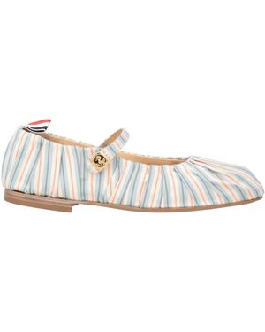 Thom Browne Sky Ballet Flats Textile Fibers - White