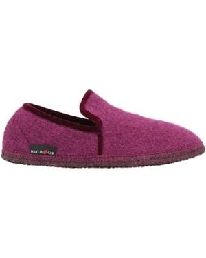 Haflinger House Slipper Wool - Purple