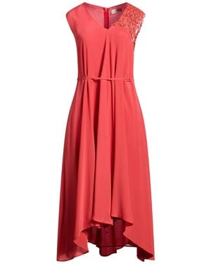 Gentry Portofino Midi Dress Silk - Red