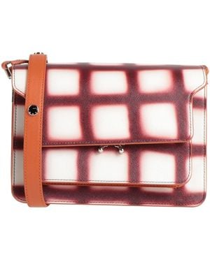 Marni Brick Cross-Body Bag Leather - Pink