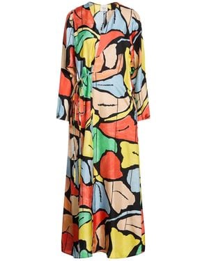 Alysi Crème Maxi Dress Silk - White