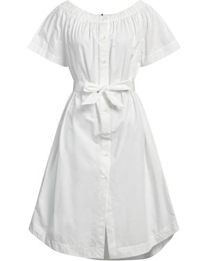 Ice Play Midi Dress Cotton - White