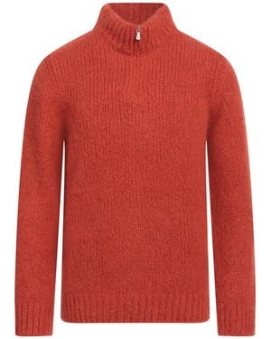 Eleventy Platinum Turtleneck Cashmere, Alpaca Wool, Silk - Red