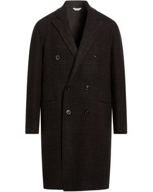 Boglioli Dark Coat Virgin Wool, Cashmere, Silk - Black