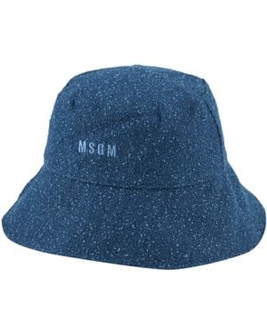 MSGM Hat Cotton, Elastane - Blue