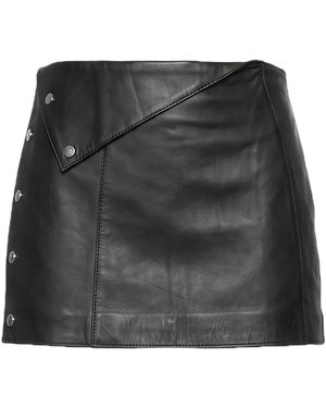 HELIOT EMIL Mini Skirt Lambskin - Black
