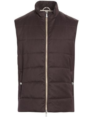 Eleventy Platinum Dark Vest Polyester, Polyamide - Brown