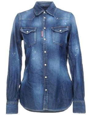 DSquared² Denim Shirt Cotton, Elastane - Blue