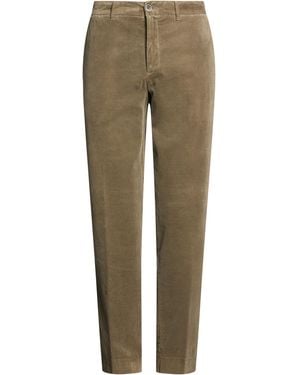 120% Lino Khaki Trousers Cotton, Elastane - Natural