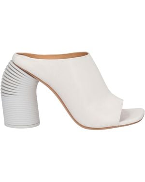 Off-White c/o Virgil Abloh Spring Leather Mules - White