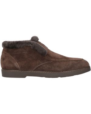Doucal's Dark Ankle Boots Calfskin - Brown
