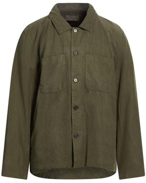 Officine Generale Jacket Lyocell, Linen, Cotton - Green