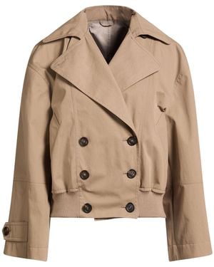 Brunello Cucinelli Taupe Jacket Cotton, Polyamide, Polyurethane - Natural