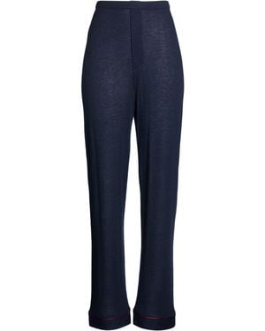 The Elder Statesman Pants Cashmere, Silk - Blue