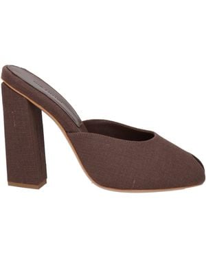 GIA RHW Chocolate Sandals Textile Fibres - Brown