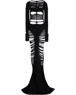 Rick Owens Maxi Dress Virgin Wool - Black