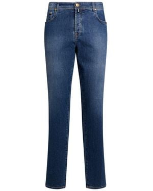 Luigi Borrelli Napoli Jeans Cotton, Elastane - Blue