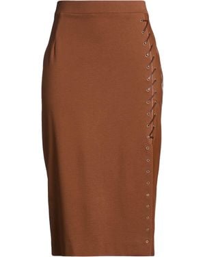 Clips Midi Skirt Viscose, Polyamide, Elastane, Polyester, Polyurethane - Brown
