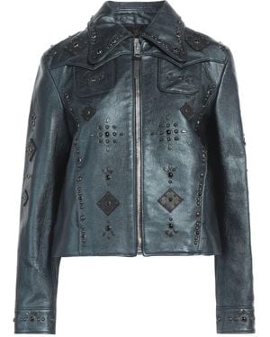 COACH Jacket Goat Skin, Cowhide - Blue