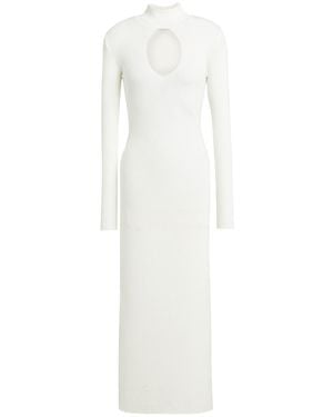 Akep Cream Maxi Dress Viscose, Polyamide, Elastomultiester - White