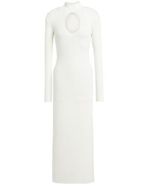 Akep Cream Maxi Dress Viscose, Polyamide, Elastomultiester - White
