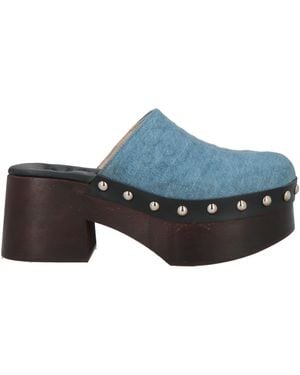 N°21 Mules & Clogs Textile Fibers - Gray