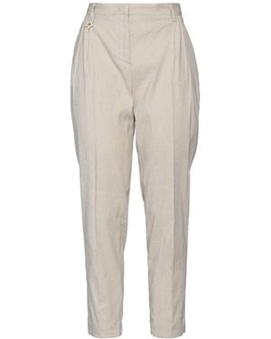 Lorena Antoniazzi Light Pants Linen, Viscose, Elastane - Natural