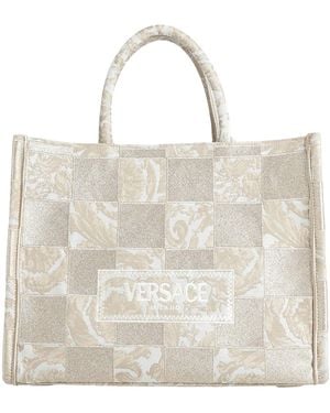 Versace Handbag Textile Fibers - Natural