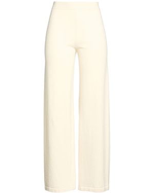 DES_PHEMMES Cream Pants Virgin Wool, Cashmere - White