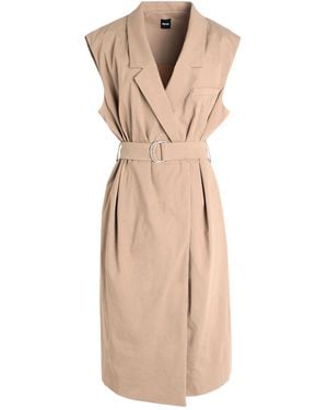 BOSS Sand Midi Dress Linen, Viscose, Elastane - Natural