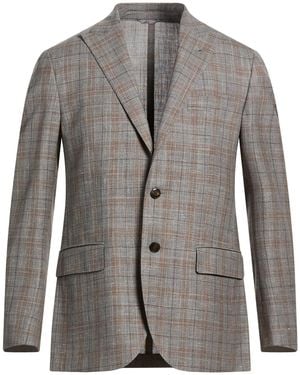 Luigi Bianchi Blazer Wool, Silk, Linen - Grey