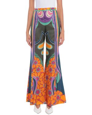 Alberta Ferretti Military Trousers Silk - Red