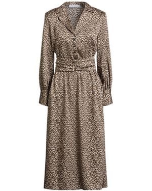SIMONA CORSELLINI Midi Dress Polyester - Brown