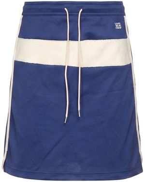 Wales Bonner Mini Skirt Polyester, Cotton - Blue
