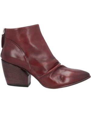 Ernesto Dolani Brick Ankle Boots Leather - Purple