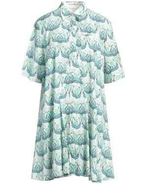 Le Sarte Pettegole Light Mini Dress Cotton - Blue