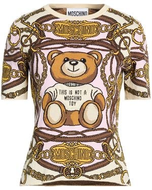 Moschino Couture Sweater Cotton, Polyamide, Elastane - Natural