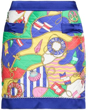 Moschino Couture Mini Skirt Silk - Blue