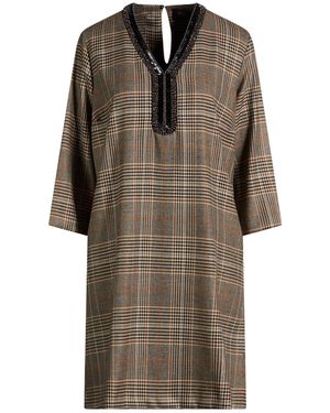 Gai Mattiolo Camel Mini Dress Polyester, Viscose, Elastane - Brown