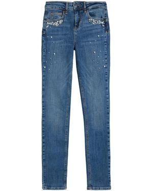 Rebel Queen Jeans Cotton, Elastane - Blue