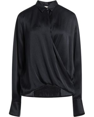 HER SHIRT HER DRESS Shirt Silk, Lycra - Black