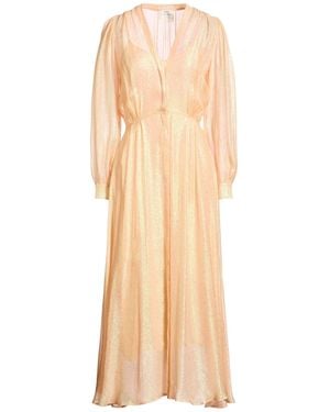 forte_forte Maxi Dress Silk, Metallic Fiber - Natural