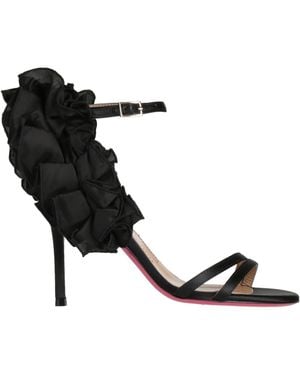 Luciano Padovan Sandals Textile Fibres - Black