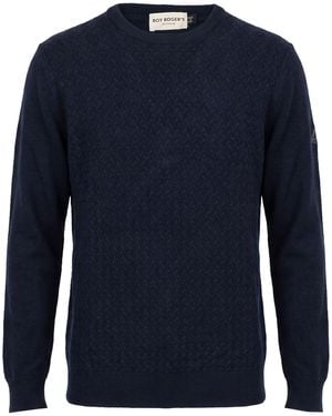 Roy Rogers Sweater Wool, Viscose, Polyamide, Cashmere - Blue