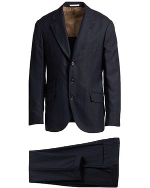 Brunello Cucinelli Midnight Suit Cashmere, Silk - Blue
