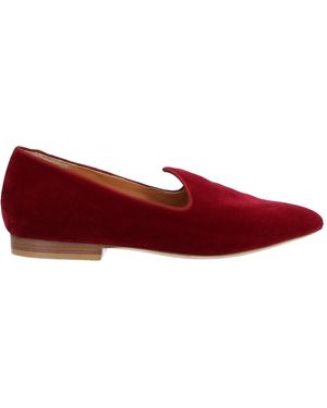 SLOANE ATTITUDE Burgundy Loafers Textile Fibers - Red